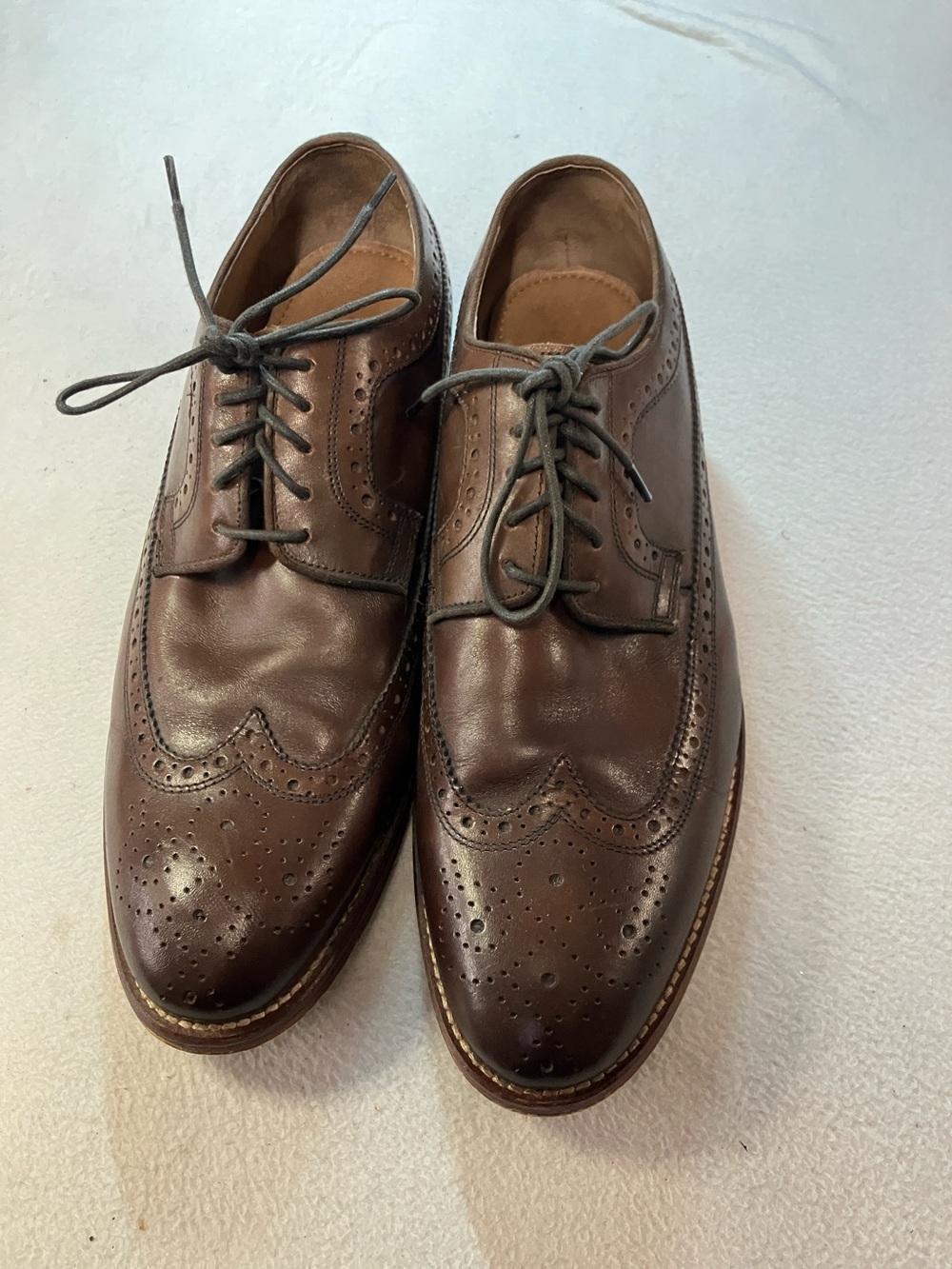 Johnston & Murphy Brown Wingtip Brogue Derby Shoes